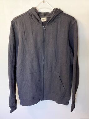 NWOT Pact Organic Brushed Fleece Full Zip Hoodie - Gray - M